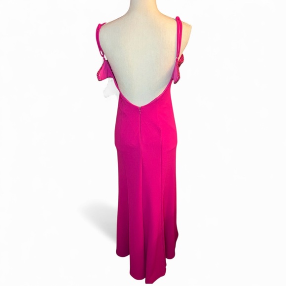 Morgan and Co One-Shoulder Sequin maxi Dress room formal homecoming Barbie - Picture 5 of 10